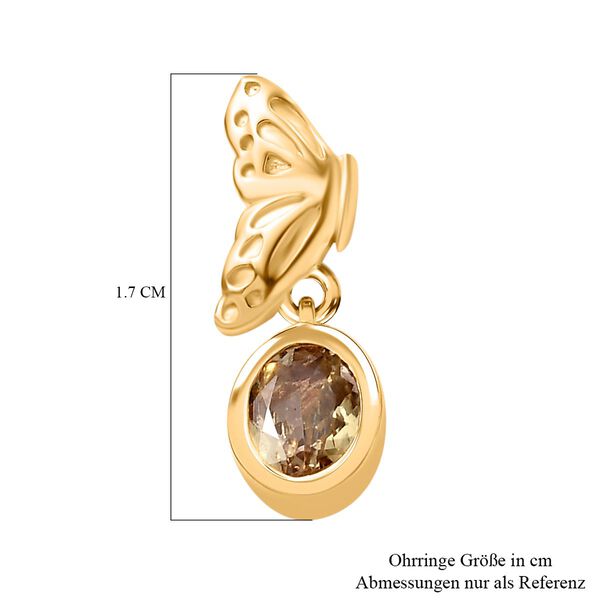 AA Natürliche goldene Tansanit-Ohrringe - 0,67 ct. image number 6
