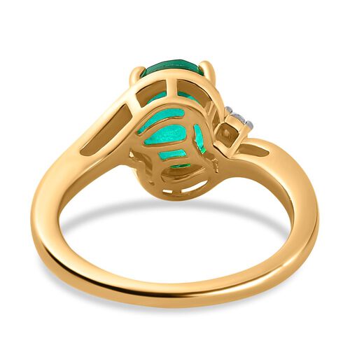 Smaragd Triplett Quarz und Zirkon Ring - 2,30 ct. image number 6