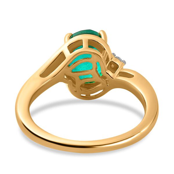 Smaragd Triplett Quarz und Zirkon Ring - 2,30 ct. image number 6