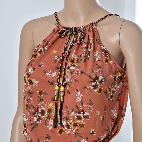 Träger-Jumpsuit mit gesmokter Taille, Rosa image number 4