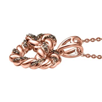 GP Amore Kollektion - Champagner Diamant und blauer Saphir Ring und Anh&auml;nger mit 50cm Kette