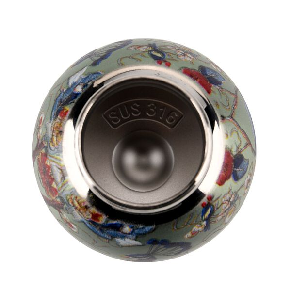 LIVMORE Edelstahl Trinkflasche 260 ml ca. 14 cm Gr&uuml;ner Pfau Gr&uuml;n image number 7