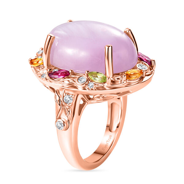 EverTrue Kunzit, Citrin, Rhodolith Granat, Peridot und Zirkon Ring - 16,30 ct. image number 4