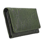 Geldbörse aus 100% geprägtem Leder mit Pythonmuster und RFID Schutz, Grün image number 3