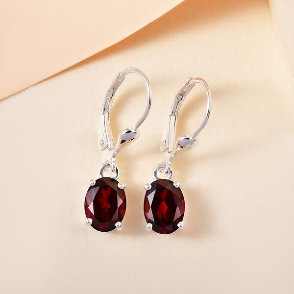 Rote Granat-Ohrhänger image number 2