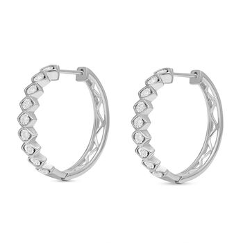 Wei&szlig;er Diamant Ohrringe 925 Silber platiniert ca. 0,15 ct.