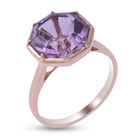 Rose De France Amethyst Solitär Ring 925 Silber Rosevergoldet(Größe 16.0) 5.61 ct