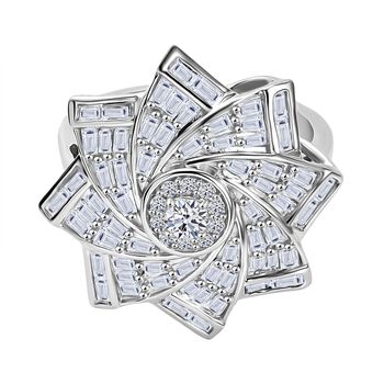 LUXURIANT DIAMOND - Lab Grown Diamant SI-GH Ring 925 Silber rhodiniert (Gr&ouml;&szlig;e 18.00) ca. 1.00 ct