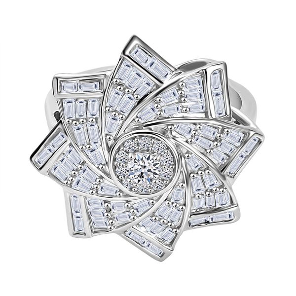 LUXURIANT DIAMANT - Lab Grown Diamant SI-GH Ring 925 Silber rhodiniert (Größe 18.00) ca. 1,00 ct image number 0