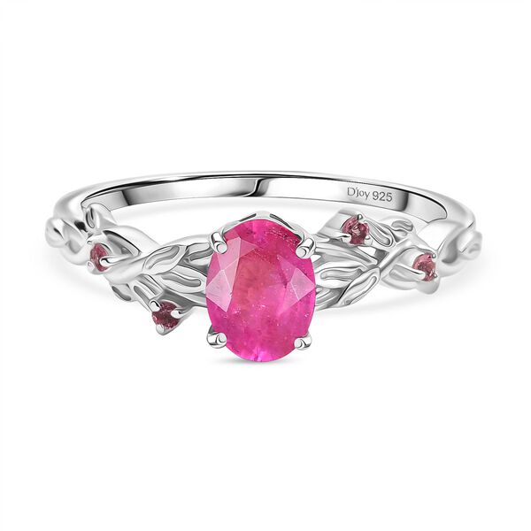 D'Joy Ilakaka Rosa Saphir (Fissure gefüllt), Rosa Turmalin Ring 925 Silber rhodiniert (Größe 17.00) ca. 2,01 ct image number 0