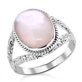 Royal Bali Kollektion - Perlmutt Ring 925 Silber (Größe 18.00) ca.