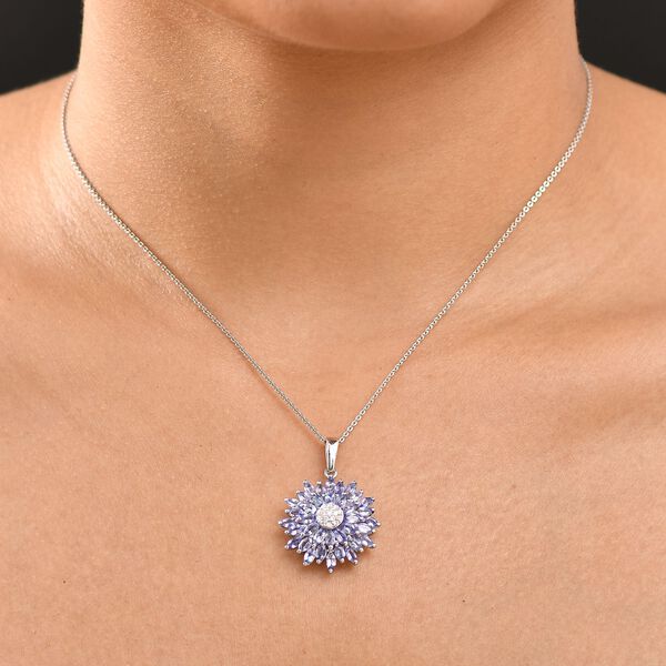 Tansanit und Moissanit Anhänger - 2,97 ct. image number 3