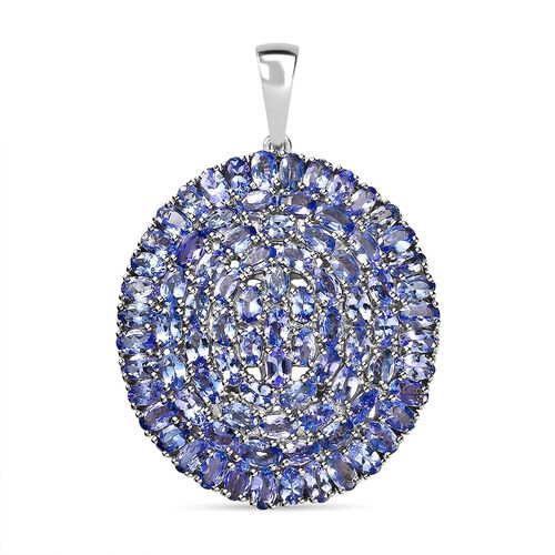 Tansanit-Anhänger, 925 Silber platiniert ca. 19.98 ct
