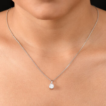 J Francis gefertigt mit SWAROVSKI- Zirkonia Anh&auml;nger, 925 Silber platiniert