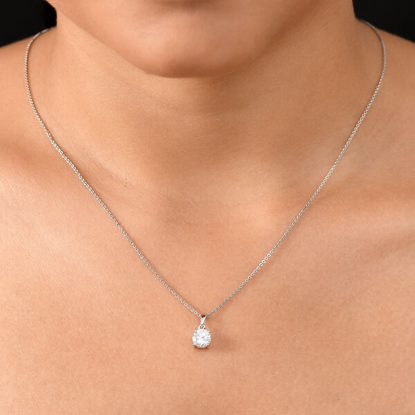 J Francis gefertigt mit SWAROVSKI- Zirkonia Anh&auml;nger, 925 Silber platiniert image number 2