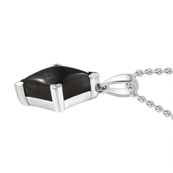 Labradorit Anh&auml;nger mit Kette (ca. 50 cm), Nickelfreies Messing und 316L Edelstahl, ca. 7.50 ct image number 4