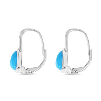 D'Joy AA Sleeping Beauty T&uuml;rkis und Zirkon Ohrringe - 3,27 ct.