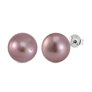 Mehrfarbige Edison Perle ( 10-11 mm ) Ohrringe 925 Silber rhodiniert