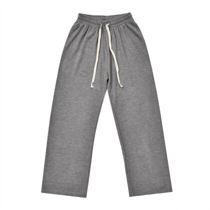 Leichte Sommerhose für Damen mit Kordelzug, Länge 96cm, Hüfte 53cm, Taille 56cm, Grau