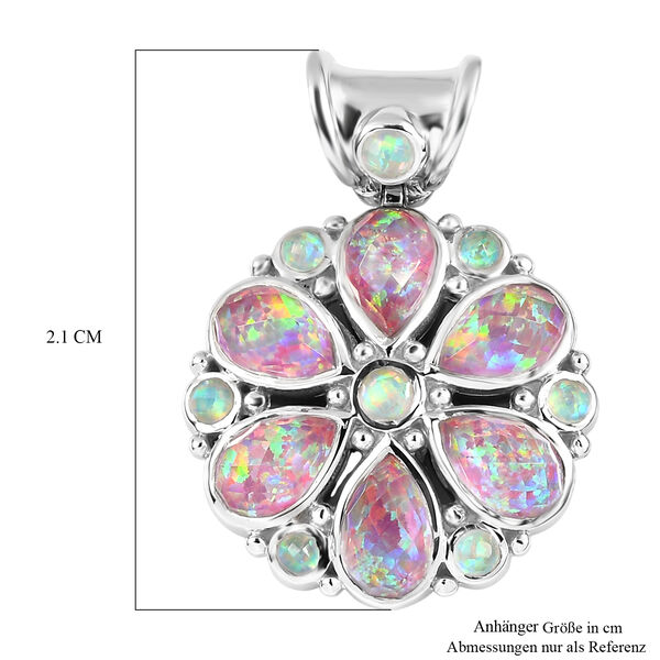 Sajen Silber-Opal Dublett Anh&auml;nger 925 Silber rhodiniert ca. 6.27 ct image number 5