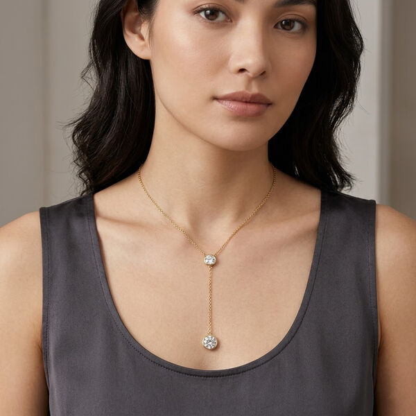 Wei&szlig;e Kristall-Halskette image number 3