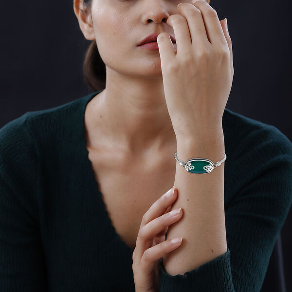 Royal Bali Kollektion- Verde Onyx Armband, 19cm - 20,96 ct. image number 2