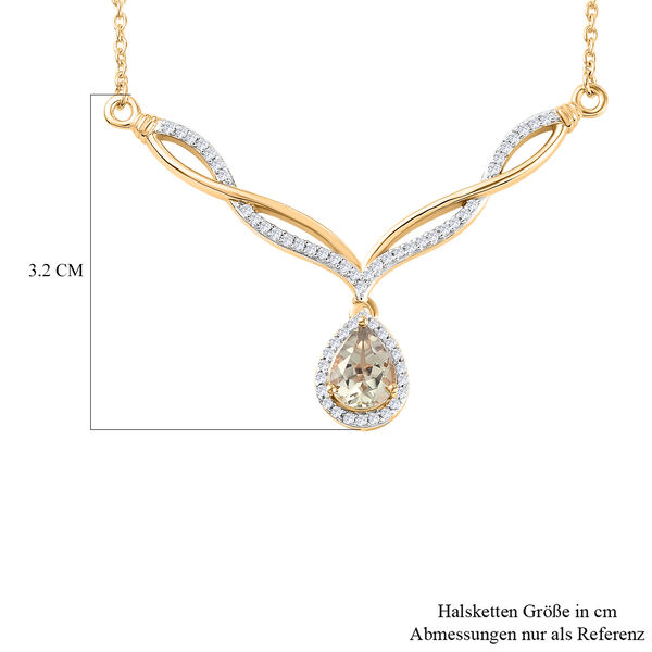 Turkizit und Zirkon Halskette in Silber image number 8