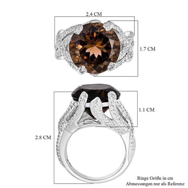 Rauchquarz Ring Messing (Größe 17.00) ca. 9,37 ct image number 7