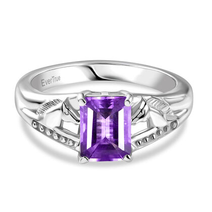 EVER TRUE Bolivianischer Amethyst Ring Nickelfreies Messing (Gr&ouml;&szlig;e 17.00) ca. 1,50 ct