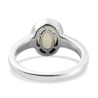 Äthiopischer Opal Solitär Ring 925 Silber Platin-Überzug image number 5