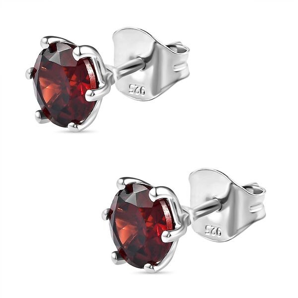 Roter Granat Schmuckset, 925 Silber platiniert ca. 4,14 ct. image number 8