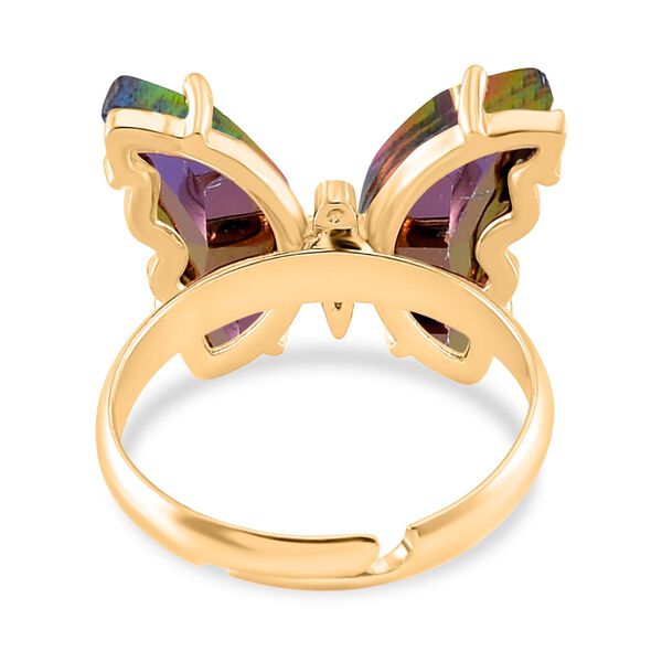 Flexibler wei&szlig;er Zirkonia und mehrfarbiger Kristall-Ring (16,50-19,50) image number 5