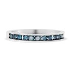 Venedig blauer Diamant-Ring, I1-I2, 375 Weißgold (Größe 16.00) ca. 0,50 ct