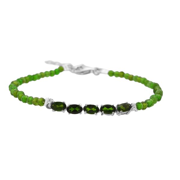 D'Joy  nat&uuml;rliches Chromdiopsid Armband, 18 cm - 6 ct.