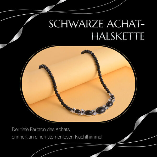 Beads of Grace schwarze Achat-Halskette image number 5