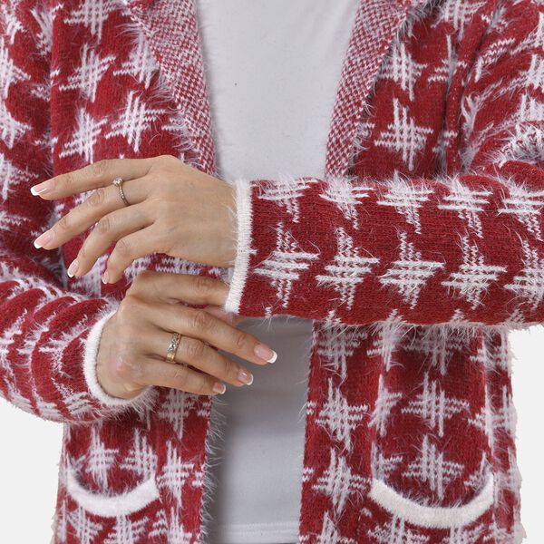 Kuschelweicher, geschmeidiger Cardigan mit zwei Taschen, 114x82 cm, rot image number 8