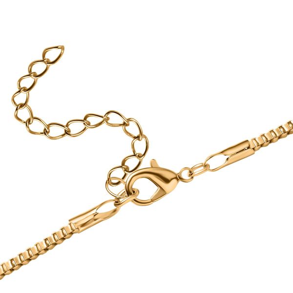 Grauer Kristall, Weißer Kristall Halskette ca. 60 cm, goldfarben image number 5