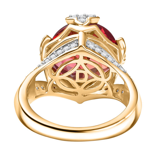 D'Joy Labor Padparadscha Saphir und Zirkon Ring - 9,59 ct. image number 6