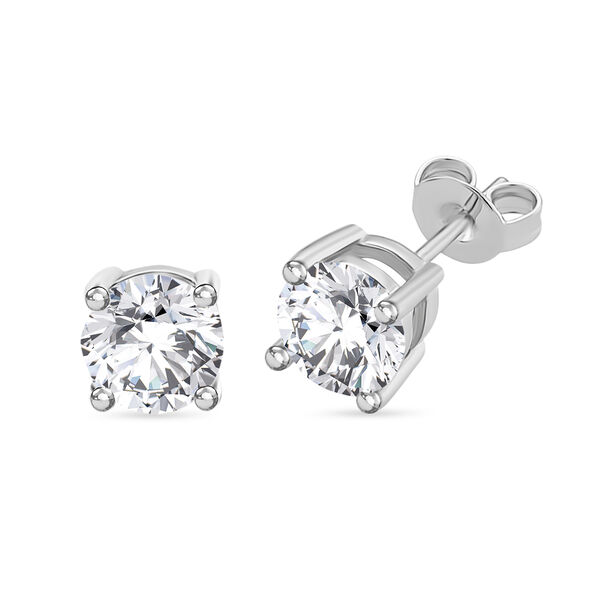 Weißer Zirkonia Schmuckset Nickelfreies Messing rhodiniert image number 6