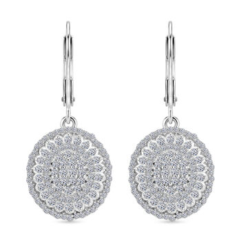 LUXURIANT DIAMOND - Lab Grown Diamant SI-GH Ohrringe 925 Silber Rhodiniert (10-15 Werktage Lieferzeit) ca. 1.00 ct