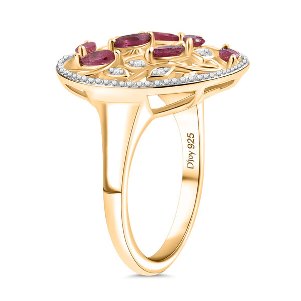 D'Joy Afrikanischer Rubin und Zirkon Ring - 0,90 ct. image number 5