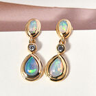 Natürliche, äthiopische Opal-Ohrringe, 925 Silber vergoldet ca. 1,39 ct image number 1