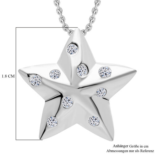 LUXURIANT DIAMOND- SI Labor Diamant Anhänger mit 50cm Kette, 925 Silber platiniert - 0,25 ct. image number 5