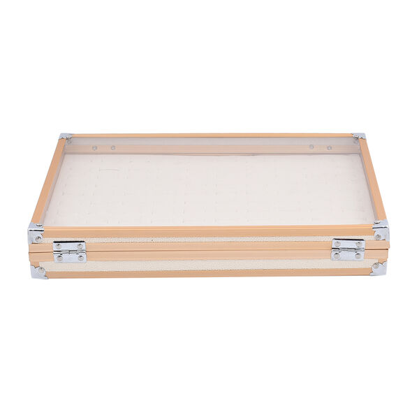 100-Ring Koffer aus Aluminium mit anlaufresistentem Bezug, Elfenbein image number 2