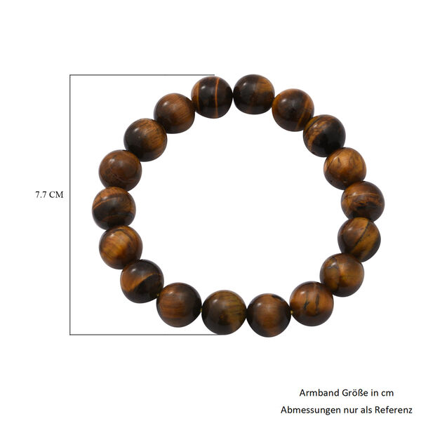 2er-Set rotes & gelbes Tigerauge-Armband, 19 cm lang, 925 Silber ca. 297,50 ct image number 3