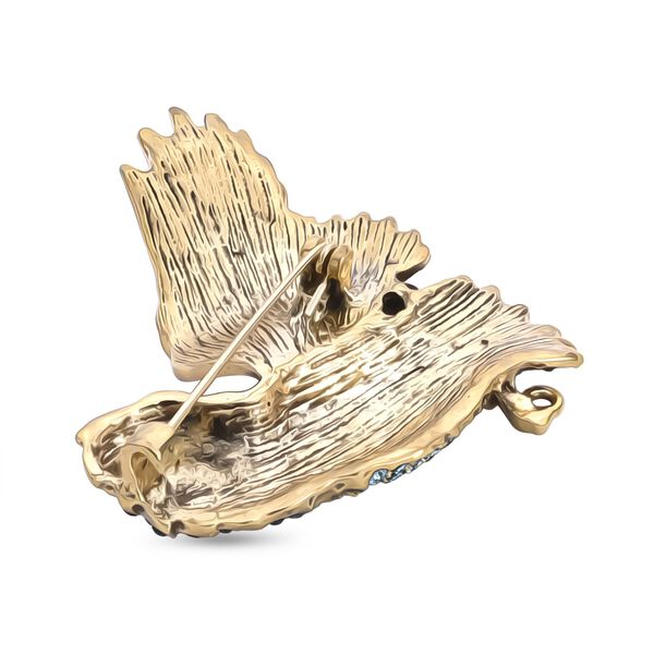 Mehrfarbiger Kristall Papagei Brosche emailliert image number 5