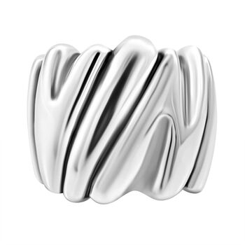 Thai Silber Kollektion - Gestrifter Ring, 925 Silber (Gr&ouml;&szlig;e 17.00) ca. 6,00g