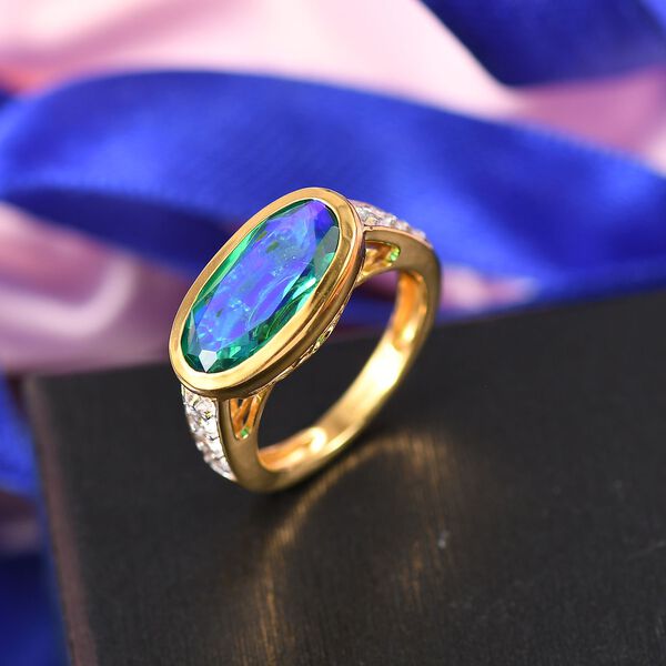 D’Joy Pfau Triplett Quarz und Zirkon Ring - 5,28 ct. image number 2