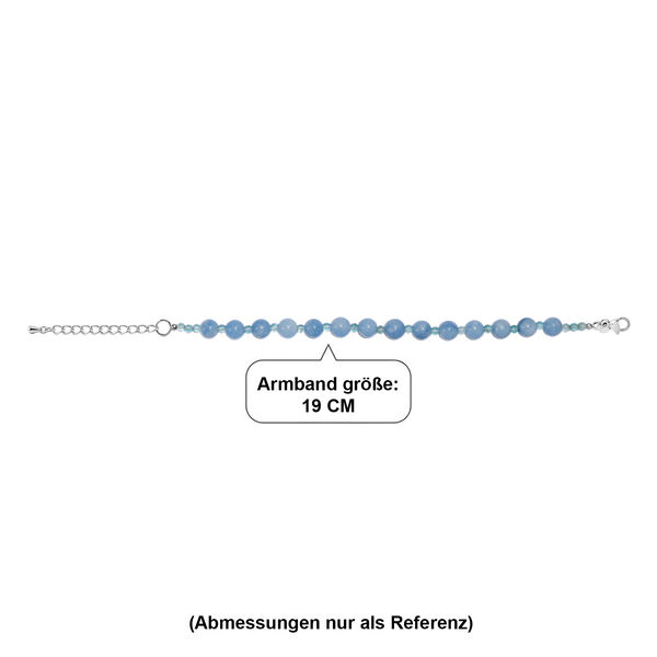 EverTrue Milchiges Aquamarin und blaues Apatit 19+5cm Armband - 58 ct. image number 4