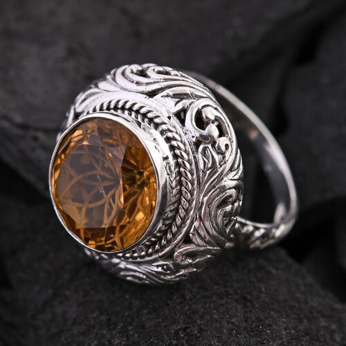 Royal Bali - Citrin Ring, 925 Silber, (Größe 17.00) ca. 6.43 ct image number 1